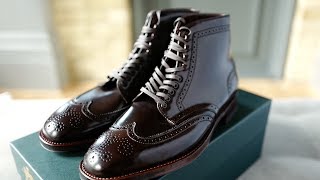 Unboxing  Alden Cordovan Wingtip Boots LeatherFoot Emporium Exclusive [upl. by Friedrick]