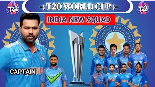 T20 World Cup  BCCI Announced Team india Full amp Final New Squad [upl. by Atwahs]