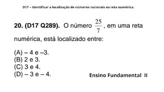 D17Q20 Ensino Fundamental II [upl. by Halil900]