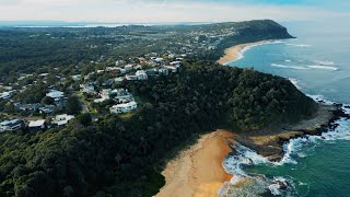 Wamberal Beach Australia 4K Drone footage [upl. by Lamee]