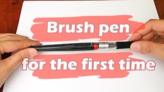 How to load ink on a Pentel brush pen for the first time [upl. by Zoara]