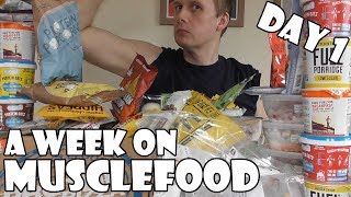 A Week On Musclefood DAY 1 [upl. by Hakkeber]