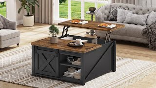 How to Install  Sikaic Lift Top Coffee Table With Large Hidden Storage Compartment [upl. by Kassey]