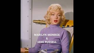 MARILYN MONROE amp JANE RUSSELL ♥️ marilyn janerussell fashionindustryinsights hollywood shorts [upl. by Anaeg]