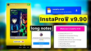 🙀 InstaPro v990 Tutorial  iOS Story Reshare  iOS Reels  60s Story  long notes  privacy option [upl. by Eusoj]