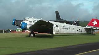 Takeoff Junkers Ju52 JuAir HBHOT [upl. by Sorenson]