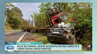 Grave acidente na BR280 em Porto União deixa cinco mortos [upl. by Mukund]