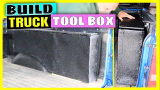 HOW TO BUILD TRUCK BED TOOL BOX DIY Pickup Truck Tool Box Ideas [upl. by Lello]