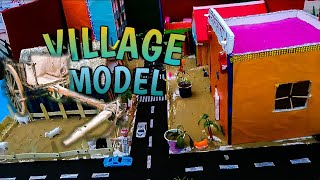 A Developed village model Adarsh gaav  Ideal village  School Project  Modern Village [upl. by Cirded]