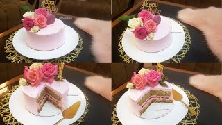 كيكة أعياد الميلاد راقية بذوق layer cake pistache framboise [upl. by Cappella620]