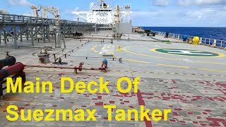 Short Trip Along the Main Deck of Suezmax Tanker [upl. by Arsi970]