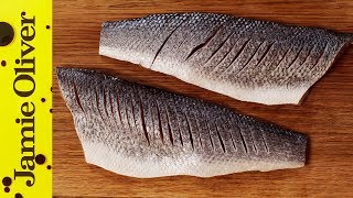 How to Fillet a Seabass  Jamie Oliver [upl. by Ellersick]