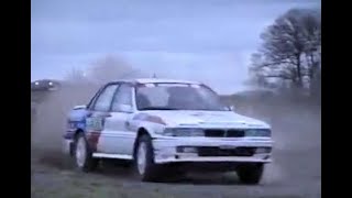 Mitsubishi Ralliart Europe Galant Rally action 1989 [upl. by Remle]