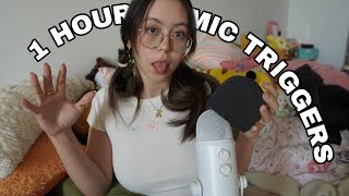 ASMR 1 Hour of INTENSE Mic Triggers Mic Rubbing Pumping Tapping LoopedMinimal Talking [upl. by Naie]