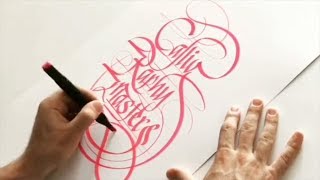 Oddly Satisfying Turkish Ornamental Left Handed Calligraphy 05 [upl. by Shaughnessy883]