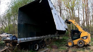 Cutting Up Trailers For Scrap   Cleaning A Yard  NNKH [upl. by Nagar828]