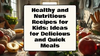 Healthy and Nutritious Recipes for Kids Ideas for Delicious and Quick Meals [upl. by Kriss834]