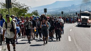 ‘One last f–k you to America’ Caravan of 3000 migrants march towards the United States [upl. by Suidualc]