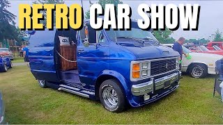 RETRO CAR SHOW TONS OF WERID OLD CARS FULL CAR SHOW [upl. by Darrey477]