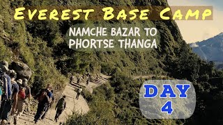 Everest Base Camp  Day 4  Namche Bazaar to Phortse Thanga [upl. by Eolc465]