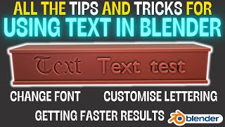 Tips and Tricks for Text in Blender [upl. by Assed927]