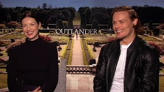 Caitriona Balfe Sam Heughan and Tobias Menzies Chat quotOutlanderquot Behind The Velvet Rope [upl. by Ikceb]