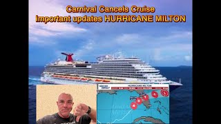 IMPORTANT CARNIVAL CRUISE NEWS HurricaneMilton [upl. by Landers]