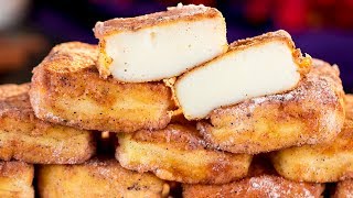 Leche frita − ¡Postre español fácil rápido y delicioso  Gustoso TV [upl. by Aneele]