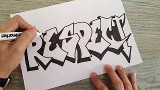 Graffiti Lettering 101  Easy Step By Step Lettering Tutorial  Arts amp Crafts  3D Lettering [upl. by Wheaton]