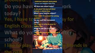 After School RolePlay  Common English Questions and Answers for Beginners eslacademy english [upl. by Ninnahc]