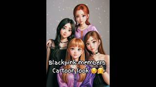 Blackpink as cartoon characters ☺️😘💞 blackpink shorts fypシ゚viral [upl. by Arotal]