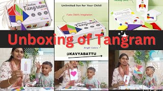 Unboxing of Tangram 😎activity tangram tangrampuzzle unboxing childdevelopment kavyabattu [upl. by Cedric114]