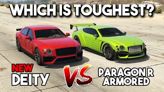 GTA 5 ONLINE  DEITY VS PARAGON R ARMORED NEW VEHICLES FROM THE CONRACT DLC [upl. by Jarid]