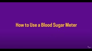 How to use a blood sugar meter [upl. by Yllop]