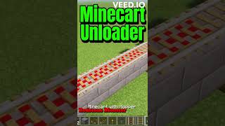 Minecraft Redstone tutorial  HOPPER MINECART UNLOADER amp DISPATCHER tutorial minecraft shorts [upl. by El142]