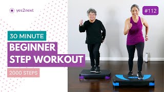 30 minute Easy Basic Step Aerobics for Beginners Seniors [upl. by Ahsatel]