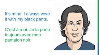 Dialogue 13  English French Anglais Français  Clothes Clothing vocabulary  Les vêtements habits [upl. by Curtis263]