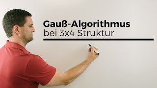 GaußAlgorithmus bei 3X4 Struktur Teil 2 Gleichungssysteme lösen Mathe by Daniel Jung [upl. by Irap461]