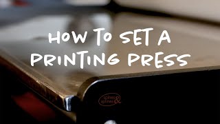 Setting an etching press to print intaglio or relief [upl. by Oetsira]