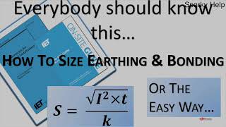 Everybody Should Know this How to Size Earthing amp Bonding [upl. by Gwenneth]