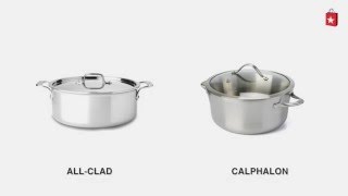 AllClad Stainless Steel 6 Qt Covered Stockpot Comparison Video [upl. by Geesey]