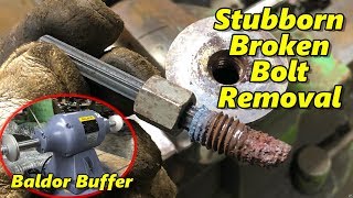 SNS 304 Part 1 Removing Broken Bolts New Baldor Buffer [upl. by Asserat]