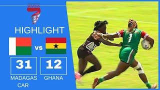 MADAGASCAR 🇲🇬 vs GHANA 🇬🇭 Africa Womens 7s 2024 Full Highlights [upl. by Ayekel]