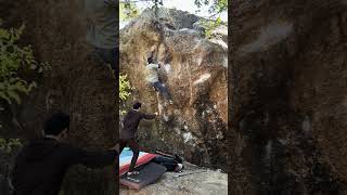 Mission Impossible V9  Mortar Rock Bouldering [upl. by Dnartreb]