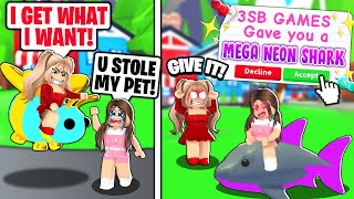 SPOILED BRAT Bullied Her COUSIN We Gave Her a MEGA NEON SHARK Roblox Adopt Me [upl. by Harold]