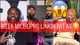 Meek Mill Opps linkin with Dj Akademiks amp Omelly amp Meek not speaking 🤔 Ak playin chess ♟️ wit Meek [upl. by Norene]