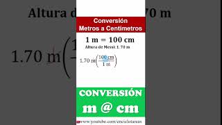 Metros a centímetros m a cm – parte 2 altura messi conversión [upl. by Necyla]