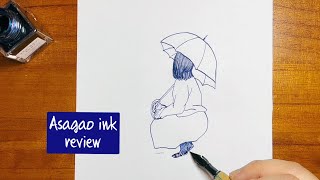 Pilot Iroshizuku Asagao ink review [upl. by Yzus]