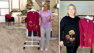 Quacker Factory Fall Foliage Cardigan Sweater on QVC [upl. by Dolan47]