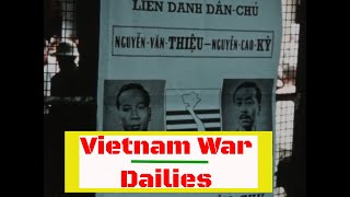 “ VIETNAM WAR DAILIES  RACH KIEN ” 1967 VIETNAMESE ELECTION CAMPAIGN TRAN VAN HUONG 83575 [upl. by Hairabez]